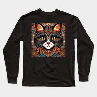 Tribal Feline Majesty Long Sleeve T-Shirt